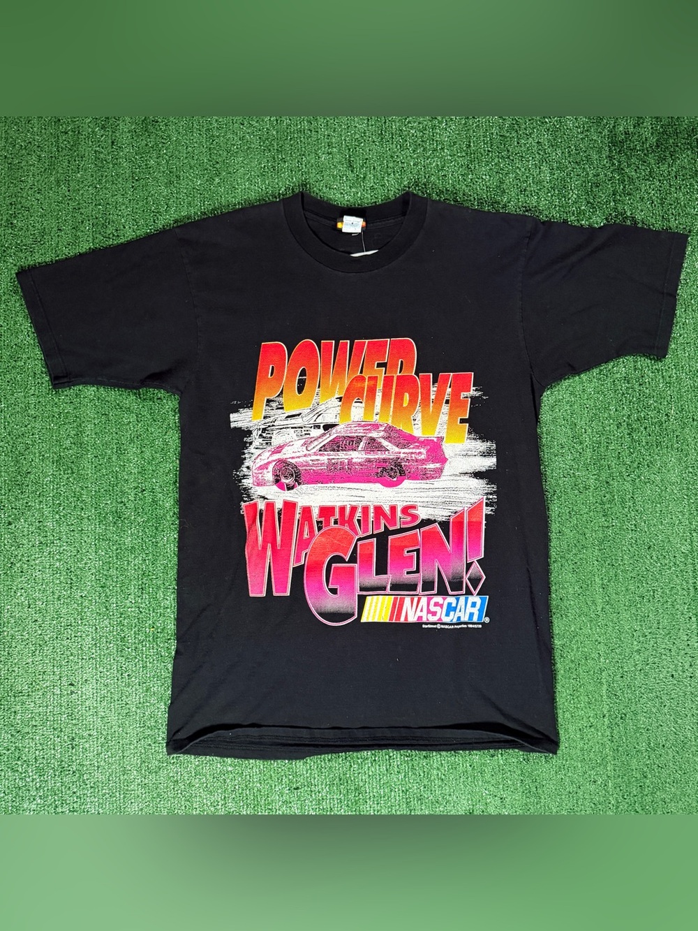 Vintage 1994 NASCAR Power Curve Watkins Glen T-Shirt Size Large Black